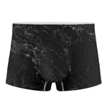 Black White Smoke Marble Print Men's Boxer Briefs