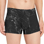 Black White Smoke Marble Print Men's Boxer Briefs