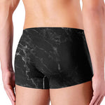 Black White Smoke Marble Print Men's Boxer Briefs