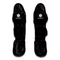 Black White Smoke Marble Print Muay Thai Shin Guards