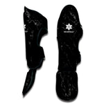 Black White Smoke Marble Print Muay Thai Shin Guard