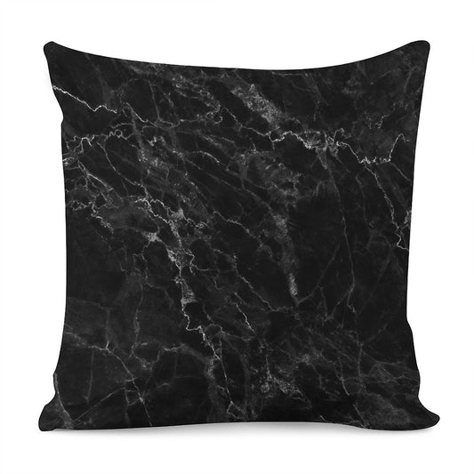 Black White Smoke Marble Print Pillow Cover
