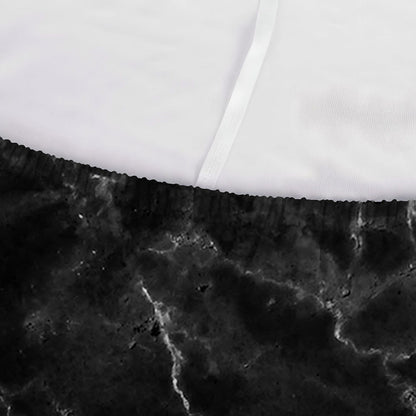 Black White Smoke Marble Print Sofa Cover
