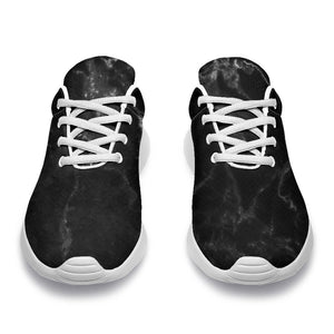 Black White Smoke Marble Print Sport Shoes GearFrost