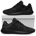 Black White Smoke Marble Print Walking Shoes