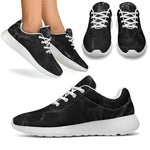 Black White Smoke Marble Print Sport Shoes GearFrost