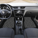 Black White Surfing Pattern Print Front Car Floor Mats