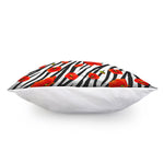 Black White Zebra Flower Pattern Print Pillow Cover