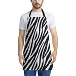 Black White Zebra Pattern Print Apron