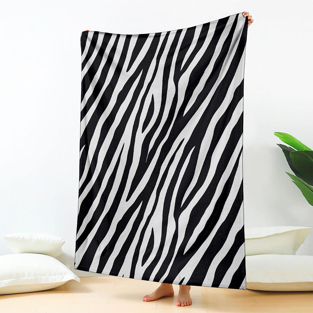 Black White Zebra Pattern Print Blanket
