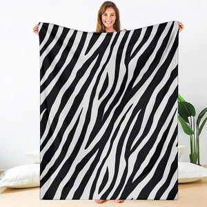 Black White Zebra Pattern Print Blanket