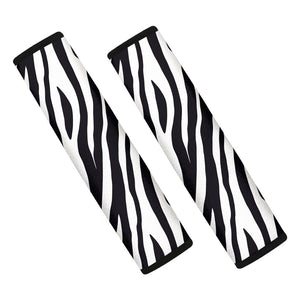 Black White Zebra Pattern Print Car Seat Belt Covers