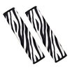 Black White Zebra Pattern Print Car Seat Belt Covers