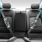 Black White Zebra Pattern Print Car Seat Belt Covers