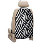 Black White Zebra Pattern Print Car Seat Organizers