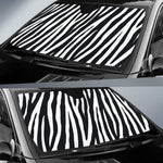 Black White Zebra Pattern Print Car Sun Shade GearFrost