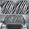 Black White Zebra Pattern Print Car Sun Shade GearFrost