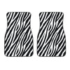 Black White Zebra Pattern Print Front Car Floor Mats