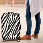 Black White Zebra Pattern Print Luggage Cover GearFrost