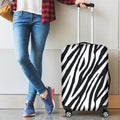 Black White Zebra Pattern Print Luggage Cover