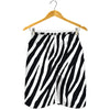 Black White Zebra Pattern Print Men's Shorts