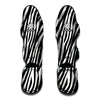 Black White Zebra Pattern Print Muay Thai Shin Guard