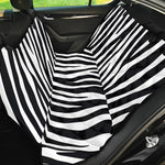 Black White Zebra Pattern Print Pet Car Back Seat Cover