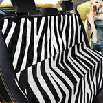 Black White Zebra Pattern Print Pet Car Back Seat Cover