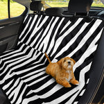 Black White Zebra Pattern Print Pet Car Back Seat Cover