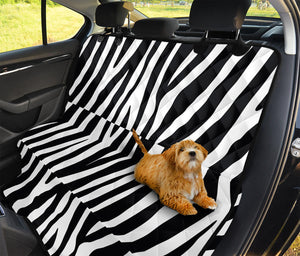 Black White Zebra Pattern Print Pet Car Back Seat Cover