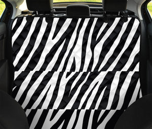 Black White Zebra Pattern Print Pet Car Back Seat Cover