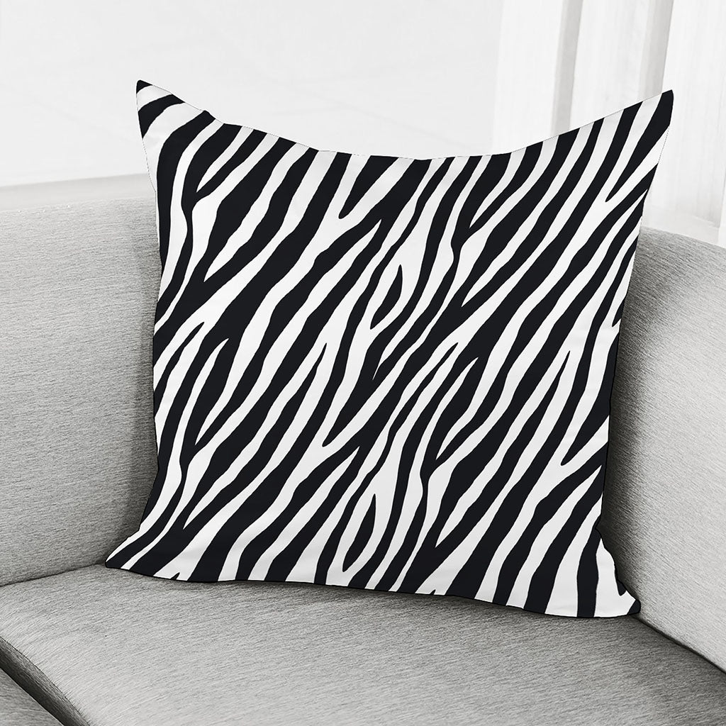 Black White Zebra Pattern Print Pillow Cover