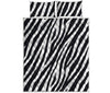 Black White Zebra Pattern Print Quilt Bed Set