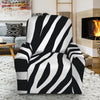 Black White Zebra Pattern Print Recliner Slipcover