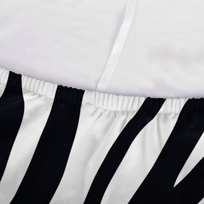 Black White Zebra Pattern Print Sofa Cover