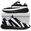 Black White Zebra Pattern Print Walking Shoes