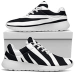 Black White Zebra Pattern Print Sport Shoes GearFrost