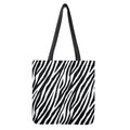 Black White Zebra Pattern Print Tote Bag