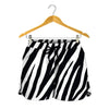 Black White Zebra Pattern Print Women's Shorts