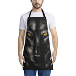 Black Wolf Portrait Print Apron