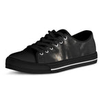 Black Wolf Portrait Print Black Low Top Shoes 