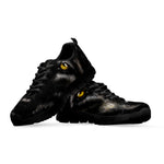 Black Wolf Portrait Print Black Sneakers
