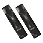 Black Wolf Portrait Print Car Seat Belt Covers