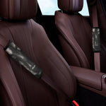 Black Wolf Portrait Print Car Seat Belt Covers