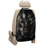 Black Wolf Portrait Print Car Seat Organizers
