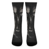 Black Wolf Portrait Print Crew Socks