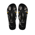 Black Wolf Portrait Print Flip Flops