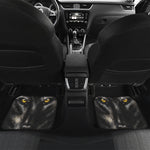 Black Wolf Portrait Print Front and Back Car Floor Mats