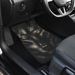 Black Wolf Portrait Print Front and Back Car Floor Mats