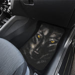 Black Wolf Portrait Print Front and Back Car Floor Mats